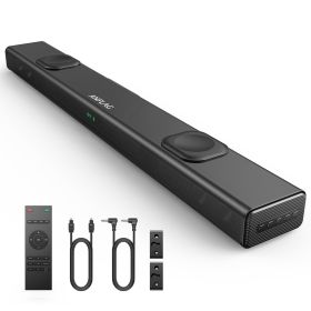 Sound Bar 38 Inch 2.2 CH Soundbar for TV 6 Speakers 2 Built-in Subwoofers Stereo Surround Sound 3 EQ Modes LED Display Bluetooth 5.0 HDMI-Arc/Optical/