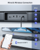 Sound Bar 38 Inch 2.2 CH Soundbar for TV 6 Speakers 2 Built-in Subwoofers Stereo Surround Sound 3 EQ Modes LED Display Bluetooth 5.0 HDMI-Arc/Optical/