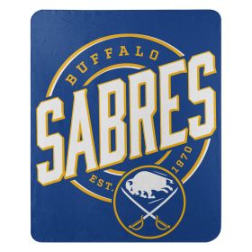 Sabres OFFICIAL NHL "Campaign" Fleece Throw Blanket; 50" x 60"