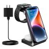 Magnetic Wireless Charger, 3 in 1 Fast Wireless Charging Station for Multiple Devices