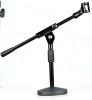 5 Core Mic Stand Height Adjustable 15.35 to 21.25" Short Desktop Stands w Telescopic Arm and Round Base Low Profile Small Mic Holder Ideal for Desk Re