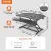 VEVOR Standing Desk Converter, Two-Tier Stand up Desk Riser, 36 inch Large Sit to Stand Desk Converter, 5.5-20.1 inch Adjustable Height, for Monitor,
