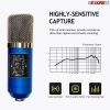 XLR Microphone Condenser Mic for Computer Gaming; Podcast Tripod Stand Kit for Streaming; Recording; Vocals; Voice; Cardioids Studio Microphone 5 Core