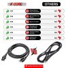 5 Core 3 Prong Extension Cord 10 Feet Three Prong Extension Cable US AC 3 Prong Christmas Light Extension Cord Heavy Duty Plug Extender -PC 1002