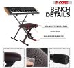 5Core Portable Piano Keyboard Music X-Style Adjustable Padded Stool Chair Seat Bench Brown KBB 02 BR