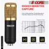 Microphone Condenser Mic for Computer Gaming; Podcast Tripod Stand Kit for Streaming; Recording; Vocals; Voice; Cardioids Studio Microphone 5 Core