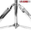 5 Core CHROME PRO Universal Drum Chair Round Padded Seat Throne Drum Stool Stand DS CH BLK