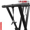 Adjustable Keyboard Stand with Gear Double X Keyboard Stand(Metal) with Locking Straps 5 Core KS 2X GEAR