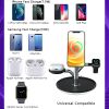 3 in 1 Magnetic Wireless Charger Fast Charging Station For IPhone 11 12 Pro /Max Chargers For Apple Watch Airpods Pro
