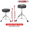 5 Core CHROME PRO Universal Drum Chair Round Padded Seat Throne Drum Stool Stand DS CH BLK