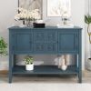 TREXM Cambridge Series Ample Storage Vintage Console Table with Four Small Drawers and Bottom Shelf for Living Rooms, Entrances and Kitchens (Light Na