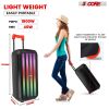 5 Core Bluetooth Speaker Karaoke Machine 8 Inch 2 Way Speaker Portable Singing PA System w Cool DJ Light Support FM + TWS + USB + Memory Card + AUX +