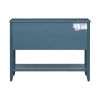 TREXM Cambridge Series Ample Storage Vintage Console Table with Four Small Drawers and Bottom Shelf for Living Rooms, Entrances and Kitchens (Light Na