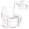 Massage Recliner Light Gray Fabric