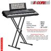 Adjustable Keyboard Stand with Gear Double X Keyboard Stand(Metal) with Locking Straps 5 Core KS 2X GEAR