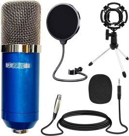 XLR Microphone Condenser Mic for Computer Gaming; Podcast Tripod Stand Kit for Streaming; Recording; Vocals; Voice; Cardioids Studio Microphone 5 Core