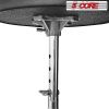 5 Core CHROME PRO Universal Drum Chair Round Padded Seat Throne Drum Stool Stand DS CH BLK