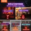 VEVOR Led Sign 40 x 8 inch Led Scrolling Message Display RGB 7-Color P10 Digital Message Display Board Programmable by PC&amp; WiFi &amp; USB with SMD