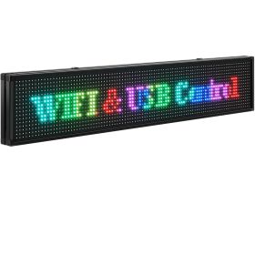 VEVOR Led Sign 40 x 8 inch Led Scrolling Message Display RGB 7-Color P10 Digital Message Display Board Programmable by PC&amp; WiFi &amp; USB with SMD