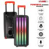 5 Core Bluetooth Speaker Karaoke Machine 8 Inch 2 Way Speaker Portable Singing PA System w Cool DJ Light Support FM + TWS + USB + Memory Card + AUX +