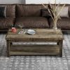 Bridgevine Home 48" Fully Assembled Brown Coffee Table