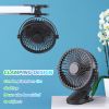 Portable Clip on Fan Battery Operated, Small Powerful USB Desk Fan, 3 Speed Quiet Rechargeable Mini Table Fan, 360¬∞ Rotate Cooling Fan for Home Offic