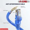 5 Core Ethernet Cable 6 Feet 1 Piece Blue Cat 6 Cord Premium RJ45 Internet Cable Cat6 Compatible w Cat 5 Cat 7 Cat 5e Network Cable -ET 6FT BLU