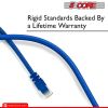 5 Core Ethernet Cable 6 Feet 1 Piece Blue Cat 6 Cord Premium RJ45 Internet Cable Cat6 Compatible w Cat 5 Cat 7 Cat 5e Network Cable -ET 6FT BLU
