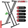 Adjustable Keyboard Stand with Gear Double X Keyboard Stand(Metal) with Locking Straps 5 Core KS 2X GEAR
