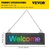 VEVOR LED Scrolling Sign, 21" x 6" WiFi & USB Control, Full Color P4 Programmable Display, Indoor High Resolution Message Board, High Brightness Elect
