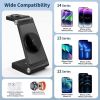 Magnetic Wireless Charger, 3 in 1 Fast Wireless Charging Station for Multiple Devices