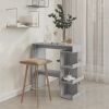 Bar Table with Storage Rack Gray Sonoma 39.4"x19.7"x40"