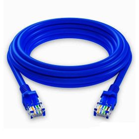 5 Core Ethernet Cable 6 Feet 1 Piece Blue Cat 6 Cord Premium RJ45 Internet Cable Cat6 Compatible w Cat 5 Cat 7 Cat 5e Network Cable -ET 6FT BLU