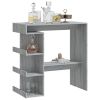 Bar Table with Storage Rack Gray Sonoma 39.4"x19.7"x40"