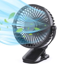 Portable Clip on Fan Battery Operated, Small Powerful USB Desk Fan, 3 Speed Quiet Rechargeable Mini Table Fan, 360¬∞ Rotate Cooling Fan for Home Offic