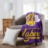 Lakers OFFICIAL NBA "Signature" Raschel Throw Blanket; 50" x 60"