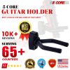 5 Core Guitar Wall Mount | Metal Guitar Hanger with Rotatable Soft Hook for All Size Guitars| Sturdy U-Shaped Holder | For Acoustic, Electric, Bass Gu