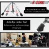 5 Core CHROME PRO Universal Drum Chair Round Padded Seat Throne Drum Stool Stand DS CH BLK