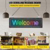 VEVOR LED Scrolling Sign, 21" x 6" WiFi & USB Control, Full Color P4 Programmable Display, Indoor High Resolution Message Board, High Brightness Elect