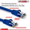 5 Core Ethernet Cable 20 Feet 1 Piece Blue Cat 6 Cord Premium RJ45 Internet Cable Cat6 Compatible w Cat 5 Cat 7 Cat 5e Network Cable - ET 20FT BLU