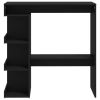 Bar Table with Storage Rack Black 39.4"x19.7"x40" Engineered Wood