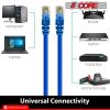 5 Core Ethernet Cable 20 Feet 1 Piece Blue Cat 6 Cord Premium RJ45 Internet Cable Cat6 Compatible w Cat 5 Cat 7 Cat 5e Network Cable - ET 20FT BLU