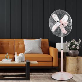 16 Inch High Velocity Stand Fan, Adjustable Heights, 75¬∞Oscillating, Low Noise, Quality Made Fan with 3 Settings Speeds, Heavy Duty Metal for Industr