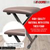 5Core Portable Piano Keyboard Music X-Style Adjustable Padded Stool Chair Seat Bench Brown KBB 02 BR