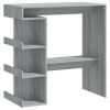 Bar Table with Storage Rack Gray Sonoma 39.4"x19.7"x40"