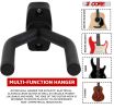 5 Core Guitar Wall Mount | Metal Guitar Hanger with Rotatable Soft Hook for All Size Guitars| Sturdy U-Shaped Holder | For Acoustic, Electric, Bass Gu