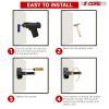5 Core Guitar Wall Mount | Metal Guitar Hanger with Rotatable Soft Hook for All Size Guitars| Sturdy U-Shaped Holder | For Acoustic, Electric, Bass Gu