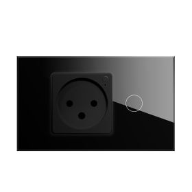 Graffiti Color Column Wall Timing Touch Lamp Socket Voice Control Intelligent (Option: Israel Gauge Black 1 Channel-Touch-One Switch Controls Two)
