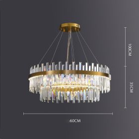 Atmospheric Light Luxury Post-modern Simple French Restaurant Master Bedroom Lighting (Option: 60cm-Three color)