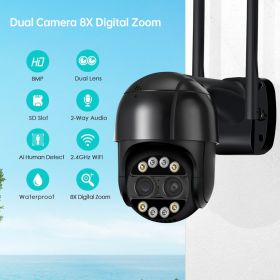 Megapixel Wifi Camera Onvif Outdoor Yuntai Webcam 4K (Option: 8MP-US)
